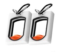 Organizzatore bianco fosforescente per cravatte con portachiavi per una gestione efficiente dei cavi e una conservazione sicura dei fili su cinture o tasche, materiale ABS, confezione da 2