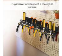 Organizzatore Cacciaviti e Pinze - Organizzatore Da Parete Portautensili,Contenitore Utensili Manuali Resistente, Organizzazione Salva-Spazio,Per Casa, Garage, Officina E Laboratorio