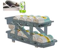 Organizzatore CAN per frigorifero, soda può distribuire per il frigorifero,Dispenser per supporto per lattina a 2 strati rolling automatico - Organizzatore di soda di birra impilabile per frigo o cont