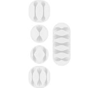 Cable management set, white, white - 5-piece set for organising and attaching cables NEW