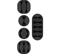 Goobay 70683 - Set di 5 Fermacavi per Archiviazione e Fissaggio, Colore: Nero