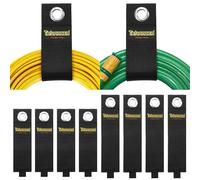 Organizzatore Cavi Regolabile, Organizer per Garage, 8 pezzi, Cinghia Portacavi Estendibile da Utilizzare con Pubi, Corde, Cavi di Casa, Tubi, da Installare in Garage, Officina, Barca (4L, 4XL)