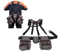 Organizzatore Cinture per Utensili Professionali, Cintura Utensili Costruzione a Lunga Durata con Bretelle e 12 Tasche per il Giardiniere Carpentiere Elettricista