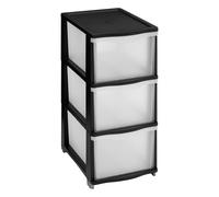 Organizzatore con 3 cassetti, nero, 60 cm