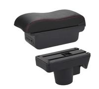 Organizzatore Console Centrale Per Opel Per Astra H 2006 2007 2008 2009 2010 2011 Auto Bracciolo Box Center Console Scatola Di Immagazzinaggio Parti Interne(Black red 3USB)