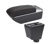 Organizzatore Console Centrale Per Renault Per Captur Per Clio 3 III IVScatola Bracciolo Per Auto Scatola Portaoggetti Per Console Centrale Parti Interne(Black red NO USB)