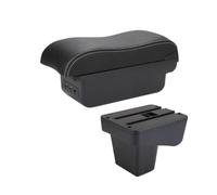 Organizzatore Console Centrale Scatola Bracciolo Per Auto Scatola Portaoggetti Per Console Centrale Parti Interne Per Suzuki Per Vitara(Black white 3USB)