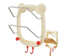 Organizzatore Coperchi | Supporto a 2 Livelli con Gancio,Portacoperchi Da Parete Senza Fori - Per Strofinaccio Tagliere Pelapatate Teglia Da Forno Armadio Da Cucina Piano Di Lavoro Preparazione Pasti