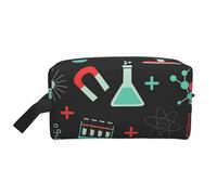 Organizzatore cosmetico di grande capacità, modello "Chimica e Scienza Verde", borsa da viaggio per il trucco da donna