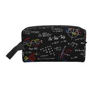 Organizzatore cosmetico di grande capacità per equazioni matematiche e formule matematiche, borsa da viaggio per il trucco da donna