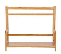 Organizzatore da a 2 strati, scaffale per riporre gli scaffali da bancone, scaffale con strisce barriera, scaffale multifunzionale per libri, cosmetici, asciugamani in, borchia