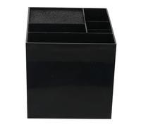 Organizzatore da Banco per Pettini e Fermagli, Plastico, 6 Scomparti | Salone e Camerata, Grande Capienza con Divisori Multipli, Nero, Aiuta a Tenere Ordinati Molti Strumenti