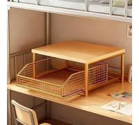 Organizzatore Da Cucina A Doppio Strato Con Supporto Microonde, Portacapsule Caffè A Cassetto, Cestino In Filo Metallico Ripiano Microonde E Cassetto Scorrevole(Gold,14.57x10.24in/37x26x18 cm)