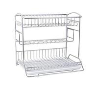 Organizzatore da cucina for scolapiatti a 3 strati con fuori terra Robusto | Design Vassoio facile da rimuovere dotato di vassoio for l'acqua