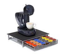 Organizzatore da cucina per cassetto porta cialde per capsule di caffè, compatibile con capsule di negozi di cialde di Nescafé Dolce Gusto-36 PCS-Grigio-39 x 35 x 7,5 cm