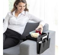 Organizzatore da divano, vassoio con tasche per divano, porta telecomando