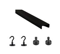 Organizzatore da parete per pannello acustico, ganci, scatola e scaffalatura in metallo, supporto per pannelli acustici a lamelle, accessori per ufficio, corridoio, cucina, ecc. (20 cm di listella