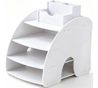 Organizzatore da Scrivania e Accessori per Ufficio, Vassoio Portadocumenti a 3-15 Livelli, Forniture per Ufficio e Organizer da Scrivania(4-D)