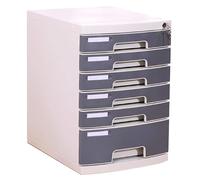 Organizzatore Da Scrivania In Plastica A 6 Ripiani - Cassettiera Con Serratura Per Materiale Documenti Finanziari Per Studenti Organizzazione Per Casa E Ufficio
