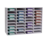 Organizzatore da ufficio con 36 scomparti per la letteratura, organizer per documenti da scrivania, colore bianco