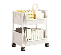 Organizzatore Del Carrello Rotolante - Book Carrello Rolling A Più Livelli Con Ruote | Organizzatore Del Carrello A Rotolamento Con Ruote Per La Casa E L'ufficio, Carrello Di Stoccaggio Di Utilità A 3