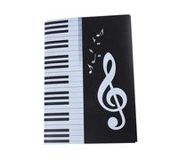 organizzatore del collocamento della partitura del Cartella di file musicali A4 in plastica 4 pagine espandibile multicolore Disegna modifica archivia(Black)