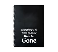 Organizzatore del Pianificatore della morte-Journal with Personal Information Section, My Final Wishes Book, preparazione di fine vita, detentore dei registri della pianificazione funebre per la guida