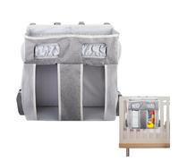 Organizzatore del presepe - Borsa sospesa da comodino in tessuto Oxford con struttura pieghevole - cesto sospeso in stoffa multipli da 50 cm | Borsa di stoccaggio del disordine letto per presepi,