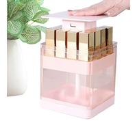 Organizzatore del supporto per labbra - Porta di stoccaggio 'organizzatore di profumi di rossetto | 12 compartimenti portatili comparati compate | Scatola cosmetica acrilica push-to-lift con coper