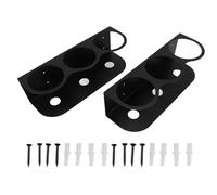 Organizzatore del supporto per lattine spray montato a parete robusto portache portaboratorio di ferro per garage e spazio di lavoro nero 32x9.5x10,4 cm 2pcs
