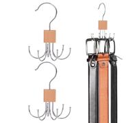 Organizzatore Della Cintura - Set Rack Da 2 Pezzi | Appuntamento In Metallo Girevole A 360 Gradi | Gancio 'armadio Compatto Per Cappelli Sciarpe Reggiseni | Deposito Spaziale Per Il Dormitorio Del