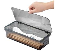 Organizzatore di argenteria con Cofano Trasparente ventilato di argenteria con drenaggio 10.6x4.7x2.8in organizzatore di Posate impilabili per Il Supporto per la casa