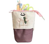 Organizzatore di astucci per matite,Astuccio per matite pieghevole,Astuccio organizer per matite di grande capacità - Stampato con motivi di libri, astucci con cerniera, organizzatore per la scuola