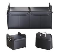Organizzatore di baule per SUV - Scatola portaoggetti organizzata per bagagliaio con coperchio, accessorio per auto pieghevole per furgone berlina da viaggio e strada