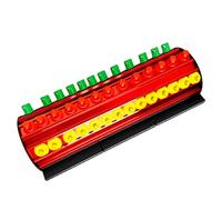 Organizzatore di bussole 77 pezzi, organizer per utensili a chiave a bussola 3/8 a 1/2, porta punte magnetiche,Il gestore è adatto per strumenti di riparazione garage (Red)