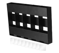 Organizzatore di cannucce per armadio, 5 scatole per cannucce, cestino riutilizzabile con 9 strisce adesive double face per ristorante bar cucina