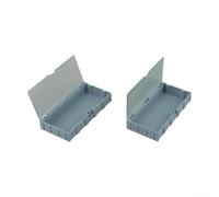 Organizzatore di componenti elettronici, custodia per strumenti di gioielli, 2 pezzi, materiale plastico IPS (grigio)
