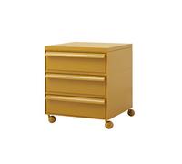 Organizzatore di Contenitori Portaoggetti In Plastica A 5 Ripiani Impilabili, Mobiletto Girevole con Cassetto, Comodino Sul Comodino per Camera Da Letto, Soggiorno(42x42x50cm(17x17x20inch), Yellow)