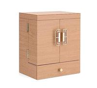 Organizzatore di cosmetici Armadietto portaoggetti di lusso for cosmetici con specchio e cassetto, organizer for cosmetici MDF, organizer for la cura della pelle, contenitore for cosmetici for comò e