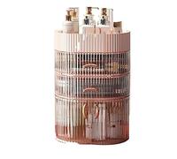 Organizzatore di cosmetici Scatola organizer for trucco a 4 livelli, vetrina for cosmetici con cassetti e ripiano aperto, con portagioielli, grande capacità, for bagno da appoggio Organizzatore da ban