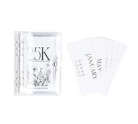 Organizzatore di denaro per libri di sfida di risparmio in PVC trasparente a 6 fori per la pianificazione finanziaria familiare e la gestione del denaro (2,5k)