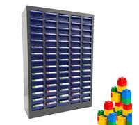 Organizzatore di ferramenta in metallo, mobiletto portaoggetti con 75/100 cassetti impilabili per garage, ufficio e magazzino 75Drawers