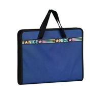 Organizzatore di file a fisarmonica Cartella di file espandibile a 13 tasche con manici Scatola di archiviazione di documenti portatile in tela A4 Organizer da tavolo per i file(Dark-blue)