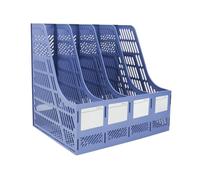 Organizzatore Di File A4 - Portadocumenti Da Ufficio, Portariviste Scrivania, Portaoggetti Cucina In Plastica, Divisori Con 4 Scomparti, Libreria Per Cartelle Scuola