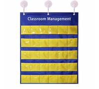 Organizzatore di file da parete: grafica tascabile in classe, archiviazione multi-task, supporto per la fornitura scolastica, strumento organizzatore insegnante, schermo file vert
