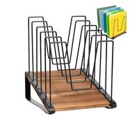 Organizzatore Di File Verticale Per Scrivania - Contenitore Documenti Per Ufficio | Supporto per Cartelle da Archivio - Adatto A Uomini Donne Studenti Casa Studio Ufficio Scuola Aula Scrivania