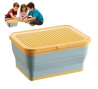 Organizzatore Di Giocattoli,Organizzatore In Silicone Pieghevole Di Grande Capacità,Contenitore Giocattoli Per Stanza Bambini Con Coperchio - Per Soggiorno, Camera Bambini, Animali Peluche, Puzzle, Co