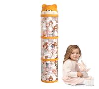 Organizzatore di giocattoli soft | Presentazione di peluche | Presentazione di peluche con ruoli, trasparente, grande capacità, pp/animale domestico, sala da gioco per bambini per bambini