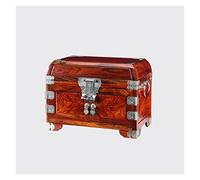 Organizzatore di gioielli tradizionale scatola del tesoro di gioielli in legno - scatola in legno in stile orientale per gioielli, cassa del tesoro vintage con 3 cassetti - portatei di stoccaggio