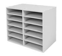 Organizzatore di Materiale informativo con 12 Scomparti, Cassetta Postale, smistatore di Posta, Bianco, per scrivania, per Fogli da Classe, organizzatore di Carta per la Scuola Dom